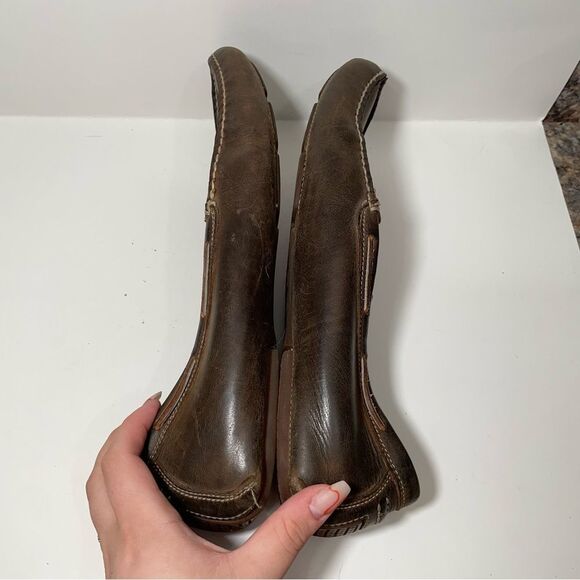 Timberland Brown Leather Slip On Loafers - Picture 4 of 9